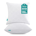 Oubonun 26x26 Throw Pillow Inserts Set of 2, White Square Interior Sofa Pillow Inserts, Decorative Pillow Insert Pair for Couch Bed Living Room - size: 26×26 inch