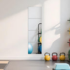 Ruomeng Full Length Mirror Tiles - 14" x 12" x 4Pcs Gym Mirror Frameless Wall Mirror for Home Gym, Door, Bedroom, Living Room - size: 14"x12"-4pcs