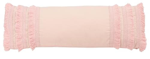 Safavieh Home Collection Grema Boho 12 x 36-inch Pink Fringe Decorative Accent Pillow PLS7142B-1236 - color: Pink, size: 12"x36"