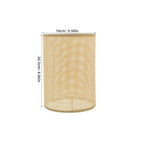 UKCOCO Rattan Woven Lamp Shade for E27 E14 Bulbs Rustic Cylinder Lampshade for Table Lamps Floor Lamps Pendant Lighting Boho Style Home and Hotel Decor 5.5 Inch