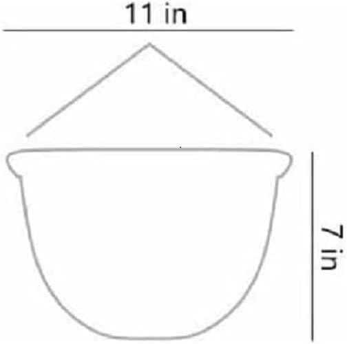 The HC Companies 11 Inch Hanging Metallic Planter - Round Hanging Basket for Indoor Outdoor Plants, Bronze (Pack of 2)