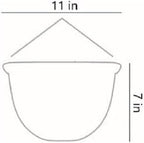The HC Companies 11 Inch Hanging Metallic Planter - Round Hanging Basket for Indoor Outdoor Plants, Copper (Pack of 2)