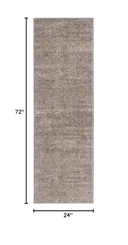 Rugs.com - Angelica Rug – 6 Ft Runner Gray Easy-Clean Rug – Ideal for Hallways, Kitchens, and Entryways - color: Grey, size: 2' x 6' (Runner)
