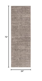 Rugs.com - Angelica Rug – 6 Ft Runner Gray Easy-Clean Rug – Ideal for Hallways, Kitchens, and Entryways - color: Grey, size: 2' x 6' (Runner)