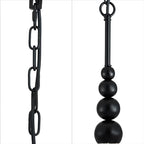 Shrine Lighting Double Drum Chandeliers, Farmhouse Style, Perfect Drum Pendant Light for Dining Room, D20'' x H10'', Adjustable Chains 55'', E12*4 Sockets, Beige Linen Fabric Lampshade & Black Rod - color: Beige&Double D20''
