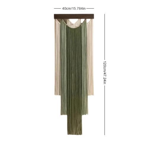 M MANUAL Macrame Wall Hanging 15.7x47.2Inch Fiber Handmade Macrame Wall Hanging Bohemian Yarn Tapestry Living Room Bedroom Modern Home Decor For Boho Home Decoration (A) - color: A