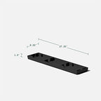 Veradek Midori Long Trough Planter (Black, 31 inch - 2 Pack with 2 Saucer Trays) - color: Black, size: 31 inch - 2 pack with saucers