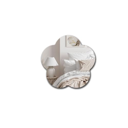 Flower Acrylic Mirror Anti-Scratch Unbreakable Shatterproof HD Tempered Wall Decorative Mirrors for Home Children's Rooms Kindergarten Themed Restaurant(Flower 1,11.81"x11.81") - color: Flower 1