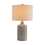 Signature Design by Ashley Linus Modern 25" Ceramic Table Lamp, Natural Stone Finish - color: Antique black