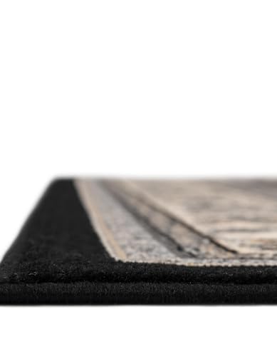 Unique Loom Sialk Hill Collection Area Rug - Washington (2' 2" x 8' 2" Runner Black/Gray) - color: Black/Gray, size: 2'2" x 8'2" (Runner)