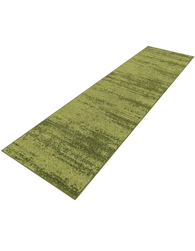 Rugs.com Angelica Collection Rug – 10 Ft Runner Green Medium Rug Perfect for Hallways, Entryways - color: Green, size: 2'7" x 10' (Runner)