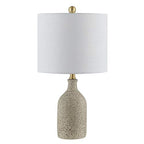 SAFAVIEH Lighting Collection Gunnar Farmhouse Grey Speckled Ceramic 23-inch Bedroom Living Room Home Office Desk Nightstand Table Lamp (LED Bulb Included)