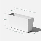 Veradek Midori Long Trough Planter (White, 31 inch - 2 Pack with 2 Saucer Trays) - color: White, size: 31 inch - 2 pack with saucers