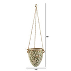2ft. Tuscan Hanging Ceramic Scroll Planter