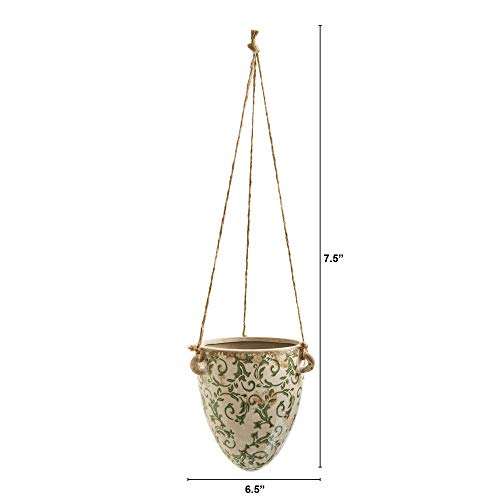 2ft. Tuscan Hanging Ceramic Scroll Planter