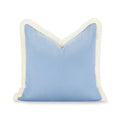 Hofdeco Premium Coastal Hampton Outdoor Performance Throw Pillow Cover Only, 22"x22" Water Repellent, UV and Fade Resistant for Backyard, Couch, Poolside, Azure Blue Woven Solid - color: Azure Blue Solid 22"x22"