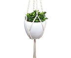 4 Legs Cotton Rope Macrame Plant Hanger Hanging Planter Holders Cream Color, 48-inches for 10-12" Pot (Cream) - color: Cream