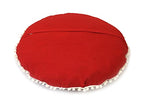 Large Round seat Floor Cushion Chair Ottoman Cover Pouf Pillow Meditation Floor Cushions for Adults Seating pouffe Ottoman Throw Covers Craft Room Furniture Sitting Cover 22 Inches Red Yellow - color: Red Yellow