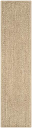 SAFAVIEH Area Rug 2x3 - Natural Fiber Collection - Natural & Beige, Seagrass, Herringbone Pattern with Border (NF115A) - color: Natural/Beige, size: 2' x 3' (Rectangular)