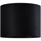 GO&SO Black Velvet Lamp Shades - 13" Top x 13" Bottom x 10" High(Spider) Medium Drum Lampshades - Traditional Fabric Lamp Shade for Table Lamps - Replacement Lampshade - Assembly Required - color: black--1, size: 13*13*10 inch-1 Pack