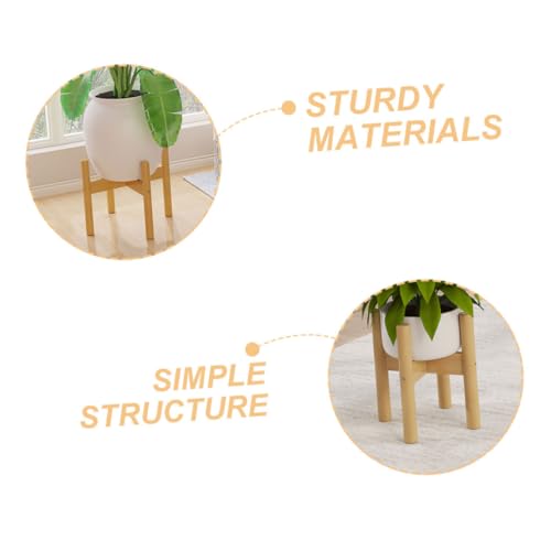 Abaodam Bamboo Plant Pot Stand Indoor Plant Display Rack Boho Style Flower Pedestal
