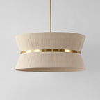 SAFAVIEH Lighting Collection – Alma Bleached Natural Rattan & Brass Gold 4-Light Adjustable Chandelier, Contemporary Glam Hanging Ceiling Fixture with LED Bulbs Included (CHA4037A)