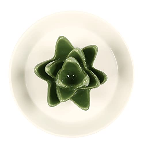 HOME SMILE Ceramic Aloe Ring Holder,Cactus Dish Dish for Jewelry,Christmas Birthday Gifts for Women