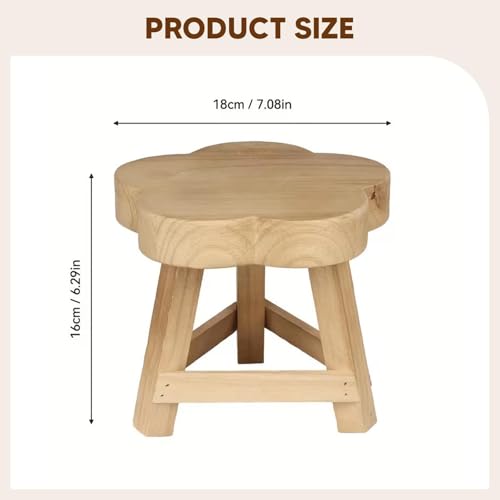 Wooden Plant Stand Potted Rack Rustic Small Decorative Display Stand Plant Stool for Balcony Table Bedroom Garden Home Decor , Flower - color: Flower