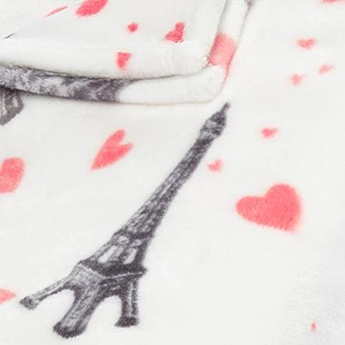 Betsey Johnson - Blanket, Buttery-Soft Throw Blanket for Couch or Bed, Boldly Plush & Oversized Bedding (Paris Love Pink, 50" x 70") - color: Paris Love Pink