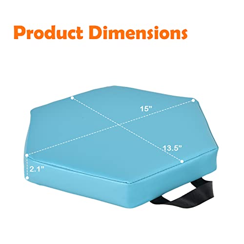 Costzon 6-Piece 15 inch Kids Floor Cushion, 2" Thick Waterproof Daycare Preschool Hexagon Foam Cushion with Handle for Toddlers, Soft Flexible Seating for Classroom, Home, Kindergarten or Nursery - color: Contemporary, size: 15'' x 13.5'' x 2'' (Hexagon)