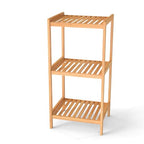 kinbor 3-Tier Bamboo Shelf Freestanding - Space-Saving Bathroom Standing Shelf & Plant Stand, 3 Shelf Bookcase for Kitchen, Living Room, Office (Natural Bamboo, Easy Assembly) - size: 3-Tier