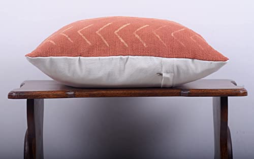 Trade Star Decorative Couch Throw Pillow Case Modern Handmade Bed Decor Cushioncase Authentic Square Pillowsham Indian Sofa Cushion Cover for Living Room Decor (Rust (Phoenix), 18 X 18 Inch) - color: Rust (Phoenix), size: 18" x 18" (Pack of 1)