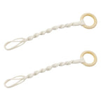 2PCS Hand Woven Hanging Basket Extender Plant Hangers Cotton Cord Decorative Arrangement Hanging Cord for Ceiling Walls Fences Balcony Decorations Hanging Planters Plants