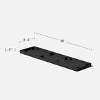 Veradek Midori Long Trough Planter (Black, 39 inch - 2 Pack with 2 Saucer Trays) - color: Black, size: 39 inch - 2 pack with saucers