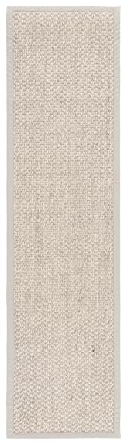 SAFAVIEH Natural Fiber Collection Runner Rug - 2' x 8', Marble, Sisal, Woven Design with Border (NF525C) - color: Marble, size: 2' x 8' (Runner)