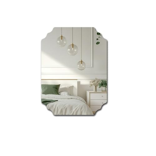 Rectangular Acrylic Mirror Anti-Scratch Unbreakable Shatterproof HD Tempered Wall Decorative Mirrors for Restaurant Bedroom Kitchen Office Gym(Rectangular 2,11.81 "x 15.75") - color: Rectangular 2