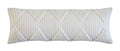 Fennco Styles Handcrafted Tufted Geometric Decorative Lumbar Throw Pillow Cover 14" W x 30" L - White Cushion Case for Home, Couch, Living Room, Bedroom, Office Décor - style: 14 Inchx30 Inch Pillow Cover