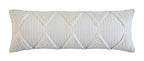 Fennco Styles Handcrafted Tufted Geometric Decorative Lumbar Throw Pillow Cover 14" W x 30" L - White Cushion Case for Home, Couch, Living Room, Bedroom, Office Décor - style: 14 Inchx30 Inch Pillow Cover