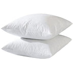basic home® Hotel-Style Goose Feather Pillow Insert for Sofa & Bed - 100% Odorless & Plump Cushion Filler - 233TC Cotton with Inner Liner to Prevent Poking (22x22 Inch) - size: 22x22