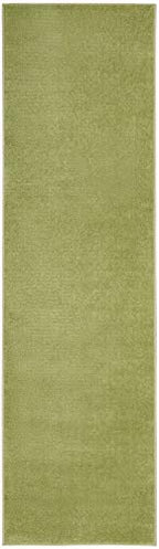 Nourison Home Nourison Essentials Green 2'2" x 7'6" Area Rug - Easy Clean, Non Shedding, Bed Room, Living Room, Dining Room, Kitchen (8' Runner) - color: Green, size: 2'2" x 7'6" (Runner)