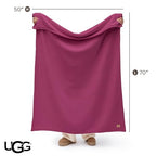 UGG Coco Throw Blanket – Soft & Cozy Blanket for Couch, Graduation Gifts or Teacher Birthday Gifts for Women Mom Her, 50" x 70", Strawberry Pink - color: Strawberry Pink
