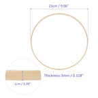 M METERXITY 12 Pack Wooden Bamboo Floral Hoop-9 Inch Craft Wooden Wreath Rings, Apply to DIY Wedding Wreath Decor/Macrame Dreamcatcher/Wall Hanging Crafts (Wooden) - size: 9 Inch