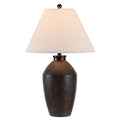 SAFAVIEH Lighting Collection Rani Modern Rustic Farmhouse Brown 30-inch Bedroom Living Room Home Office Desk Nightstand Table Lamp (LED Bulb Included)