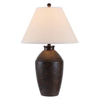 SAFAVIEH Lighting Collection Rani Modern Rustic Farmhouse Brown 30-inch Bedroom Living Room Home Office Desk Nightstand Table Lamp (LED Bulb Included)