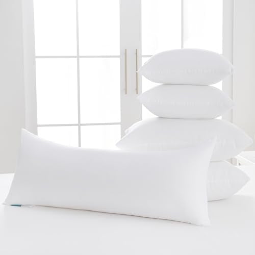 Oubonun 14 x 22 Throw Pillow Inserts - Soft, Plush & Decorative Down Alternative Pillows for Couch Sofa Bed, Machine Washable - White, Pack of 2 - size: 14x22 Inch (Pack of 2)