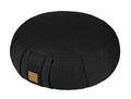 Round Zafu Meditation Cushion, D=15" H=5.5" Zabuton Meditation Pillow, Yoga Bolster/Pillow, Floor seat, Zippered Organic Cotton Cover, Natural Buckwheat, Kneeling Pillow - color: Black