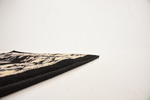 Unique Loom Sialk Hill Collection Area Rug - Washington (2' 2" x 8' 2" Runner Black/Gray) - color: Black/Gray, size: 2'2" x 8'2" (Runner)