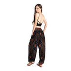 Tranquil Threads Women's Harem Pants with Pockets and Drawstring, Hippie Boho Yoga Clothes - color: Black Feather, size: X-Small