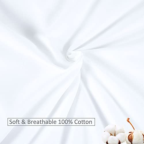 White Euro Sham Tassel Euro Pillow Covers White European Sham 26x26 Set of 2 Boho Fringed Euro Pillowcases Decorative Large Pillow Covers Cotton Big Square - color: White, size: 26" x 26" (Pack of 2)