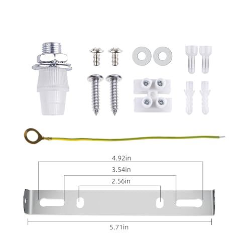 Arturesthome 5.9" White Ceiling Plate Light Kit Rewind Single Hole with Hardware,Ceiling Canopy for Pendant Lighting or Chandelier,Easier to Install Than Standard Canopies - color: White, size: 5.9 Inch